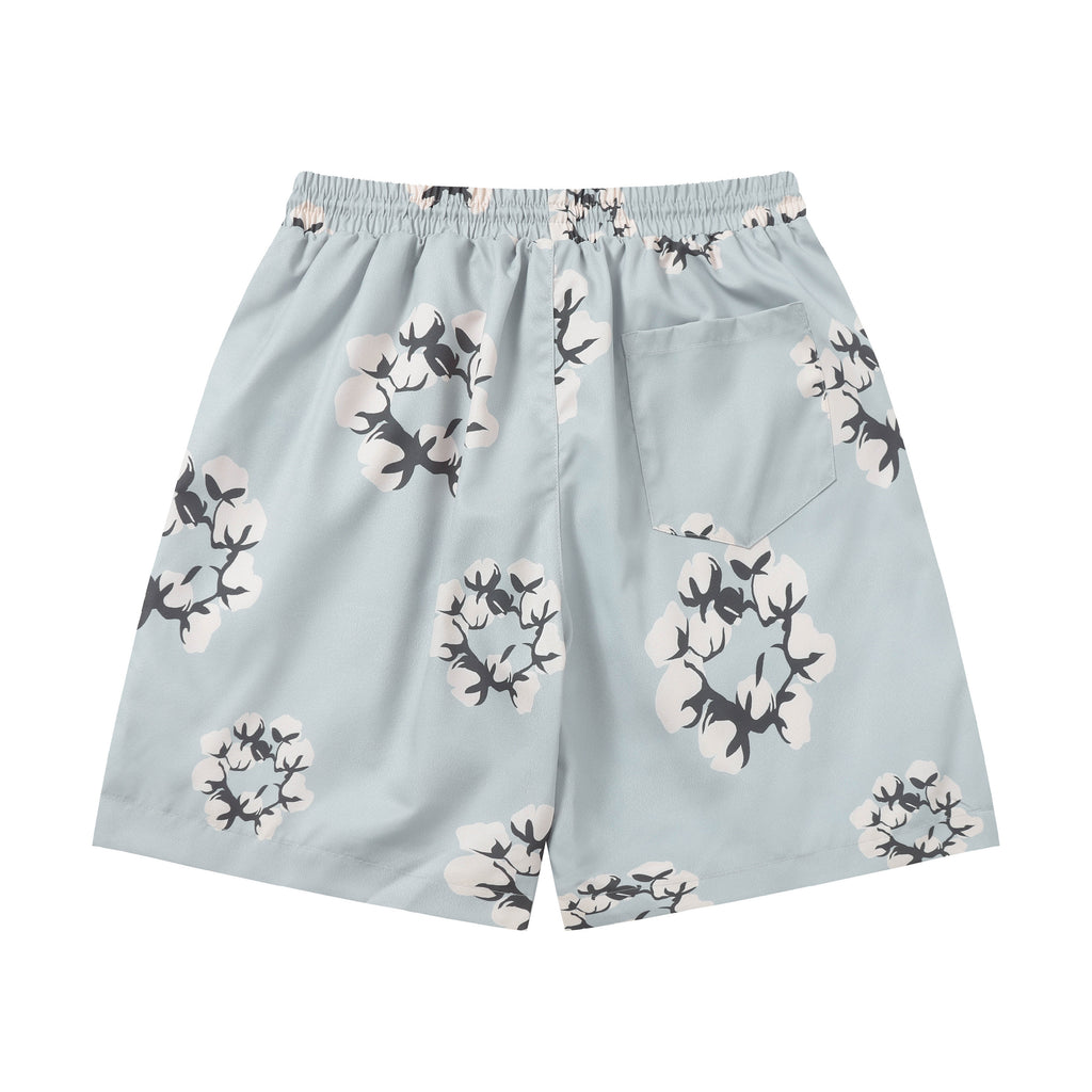 Denim Tears Cotton Wreath Sweatshorts Light Blue