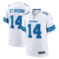 NFL Detroit Lions Amon-Ra St. Brown Nike Away Game Jersey (White Edition)