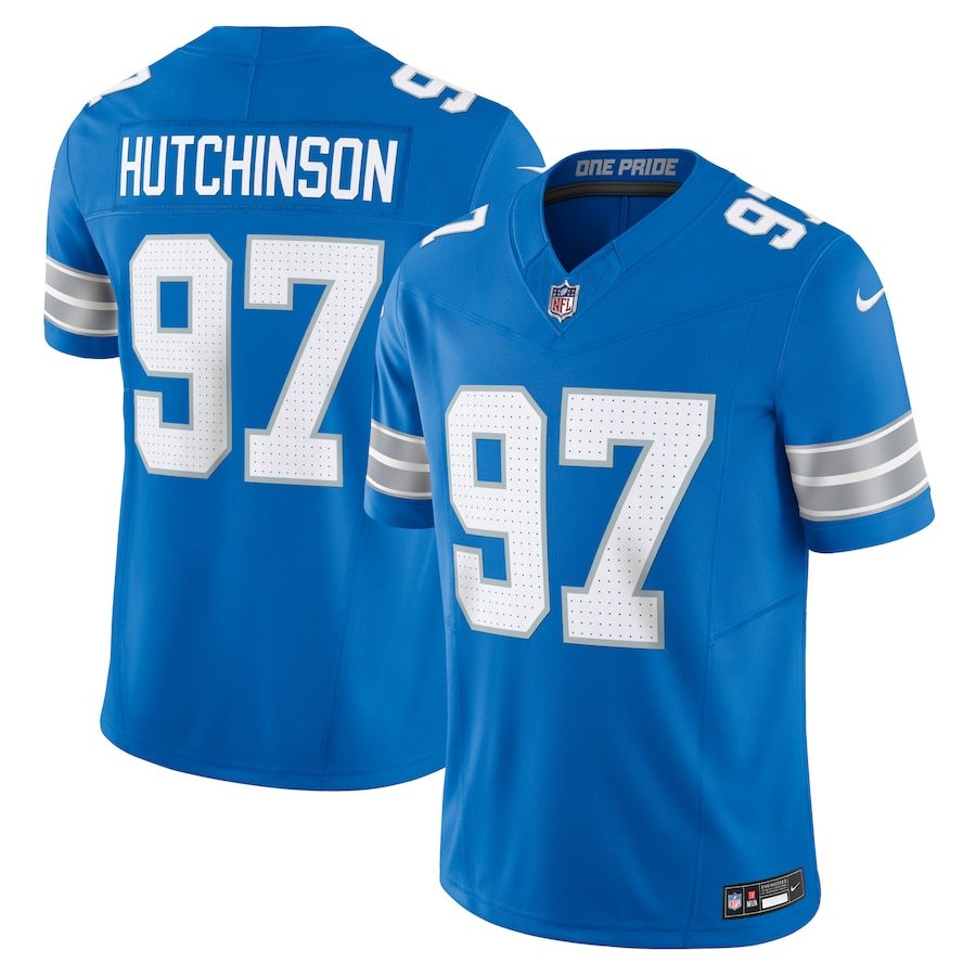 NFL Detroit Lions Aidan Hutchinson Nike Home Game Jersey (Honolulu Blue Edition)