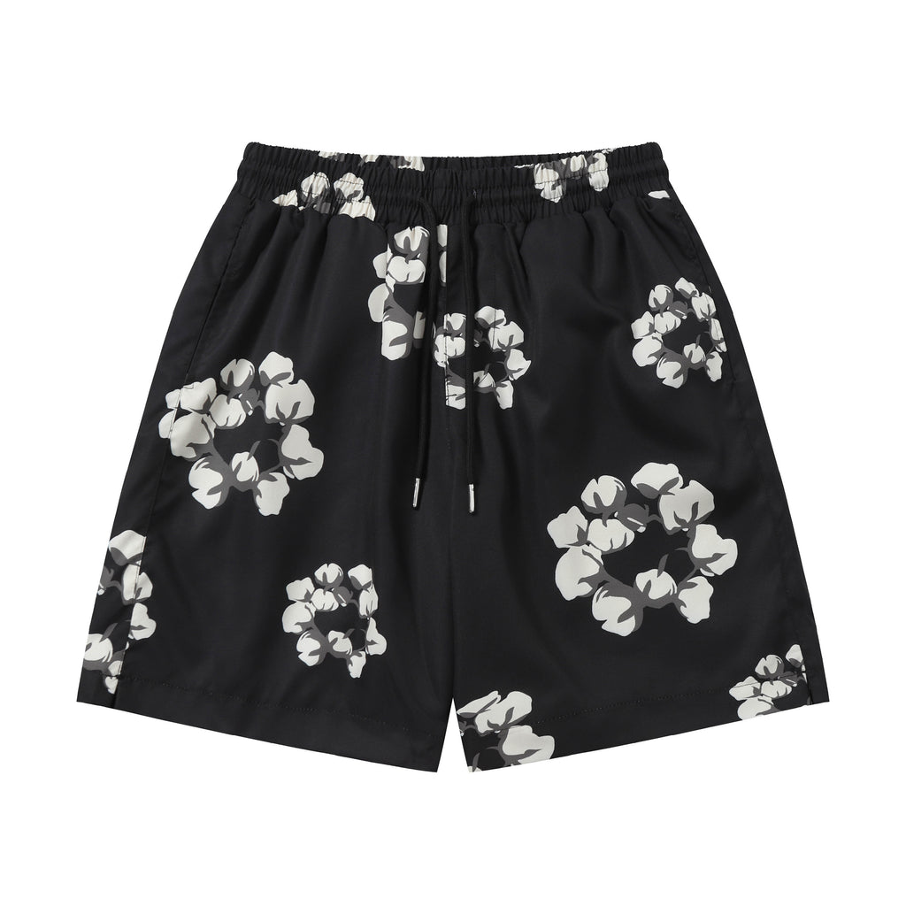 Denim Tears Cotton Wreath Sweatshorts Black