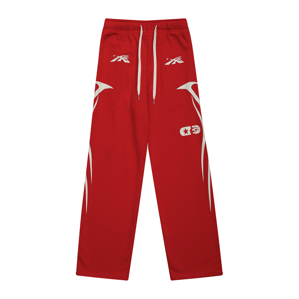 Sweatpants Hellstar Athletics Red "Abstract Wing"