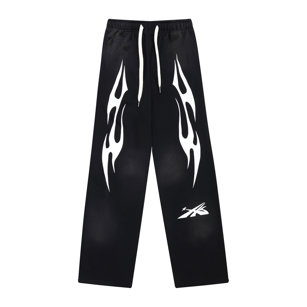 Sweatpants Hellstar "Double Abstract Flame" Black