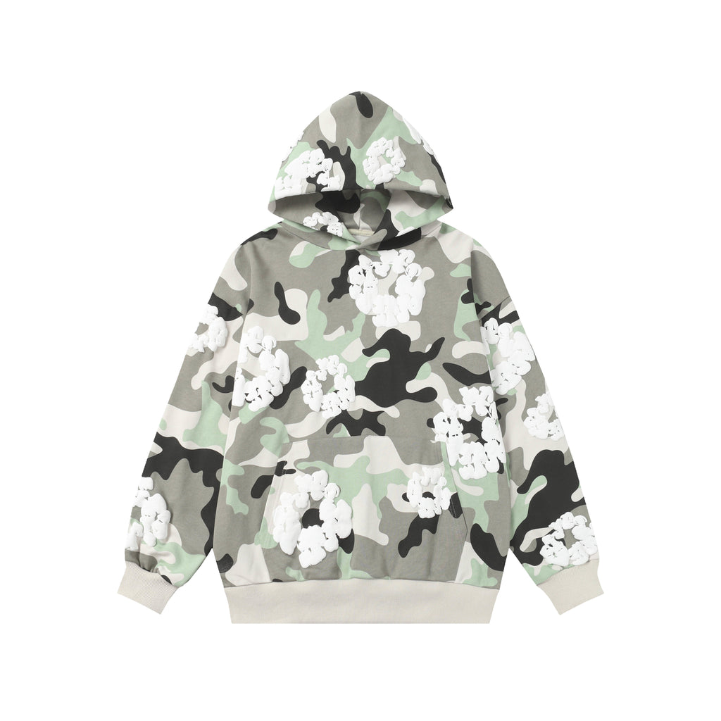 Hoodie Denim Tears Cotton Wreath (Camo / White Wreath)