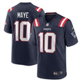NFL New England Patriots Drake Maye Nike Home Game Jersey (Navy Blue Edition)