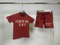 Essentials  kid Set - Burgundy / Off-White