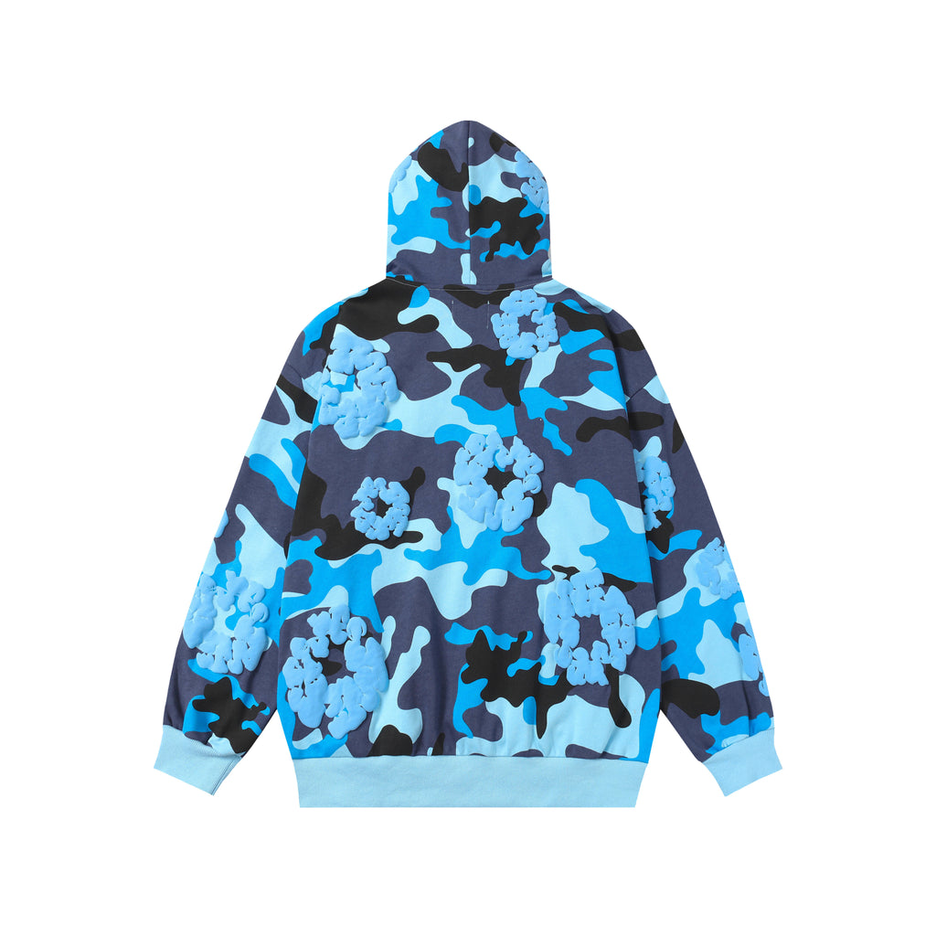 Hoodie Denim Tears Cotton Wreath (Blue Camo / Blue Wreath)