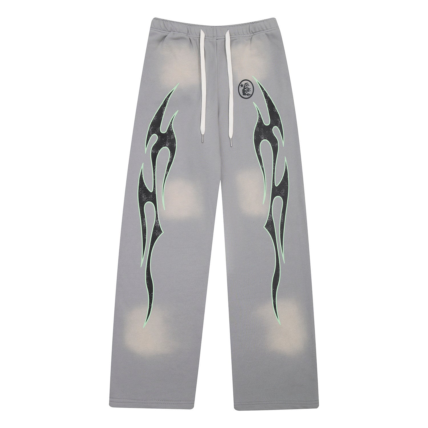 Sweatpants Hellstar Grey "Neon Trace Flame"