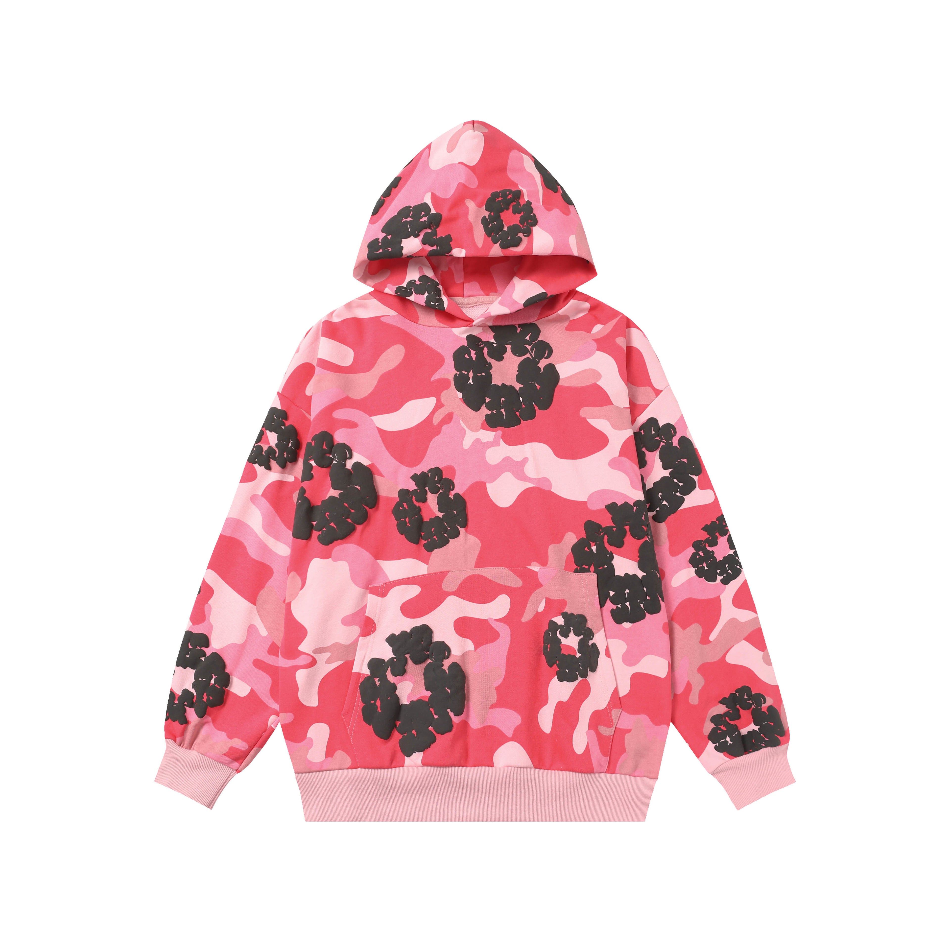 Hoodie Denim Tears Cotton Wreath (Pink Camo / Black Wreath)