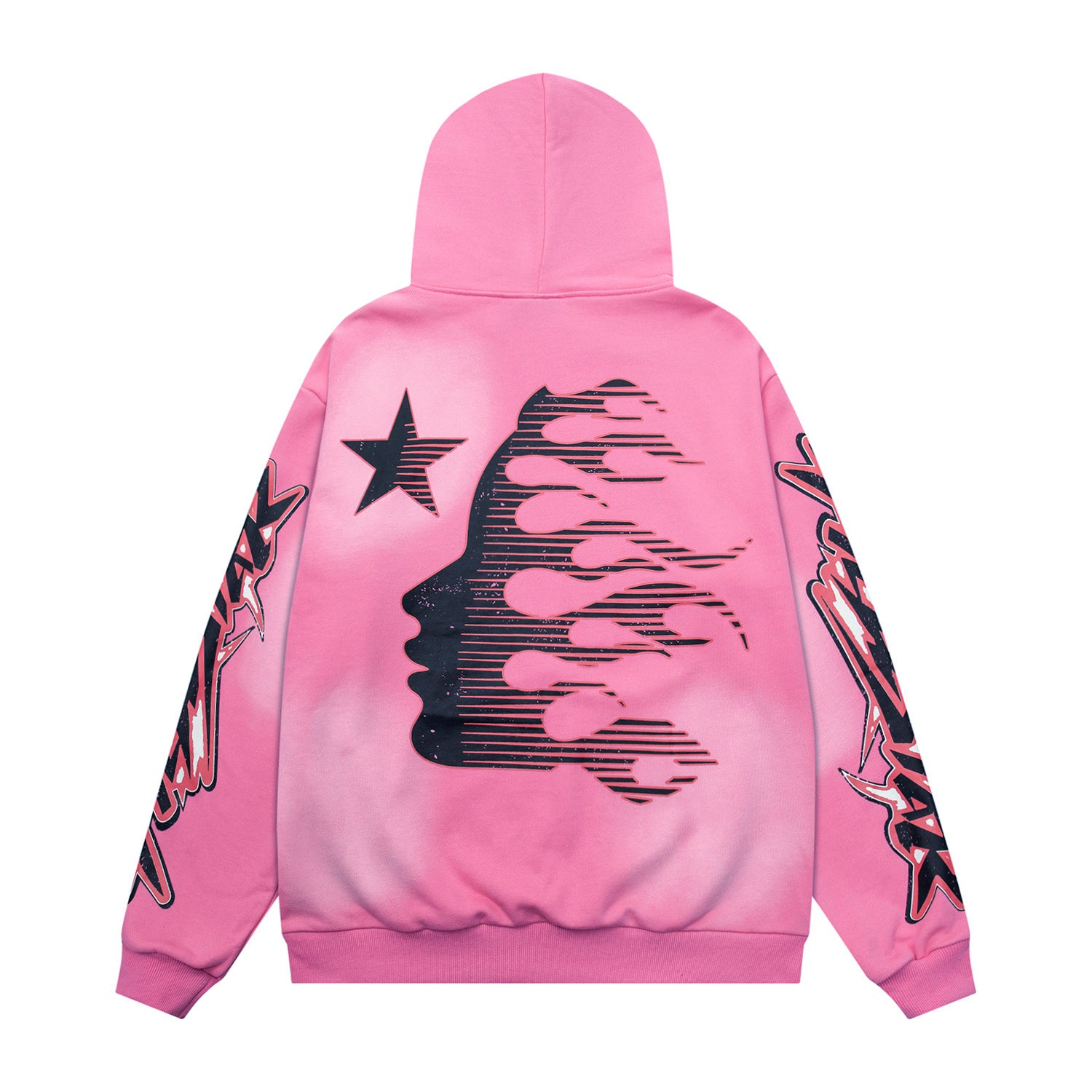 Hoodie Hellstar " "Inferno Logo" (Pink Distressed Edition)