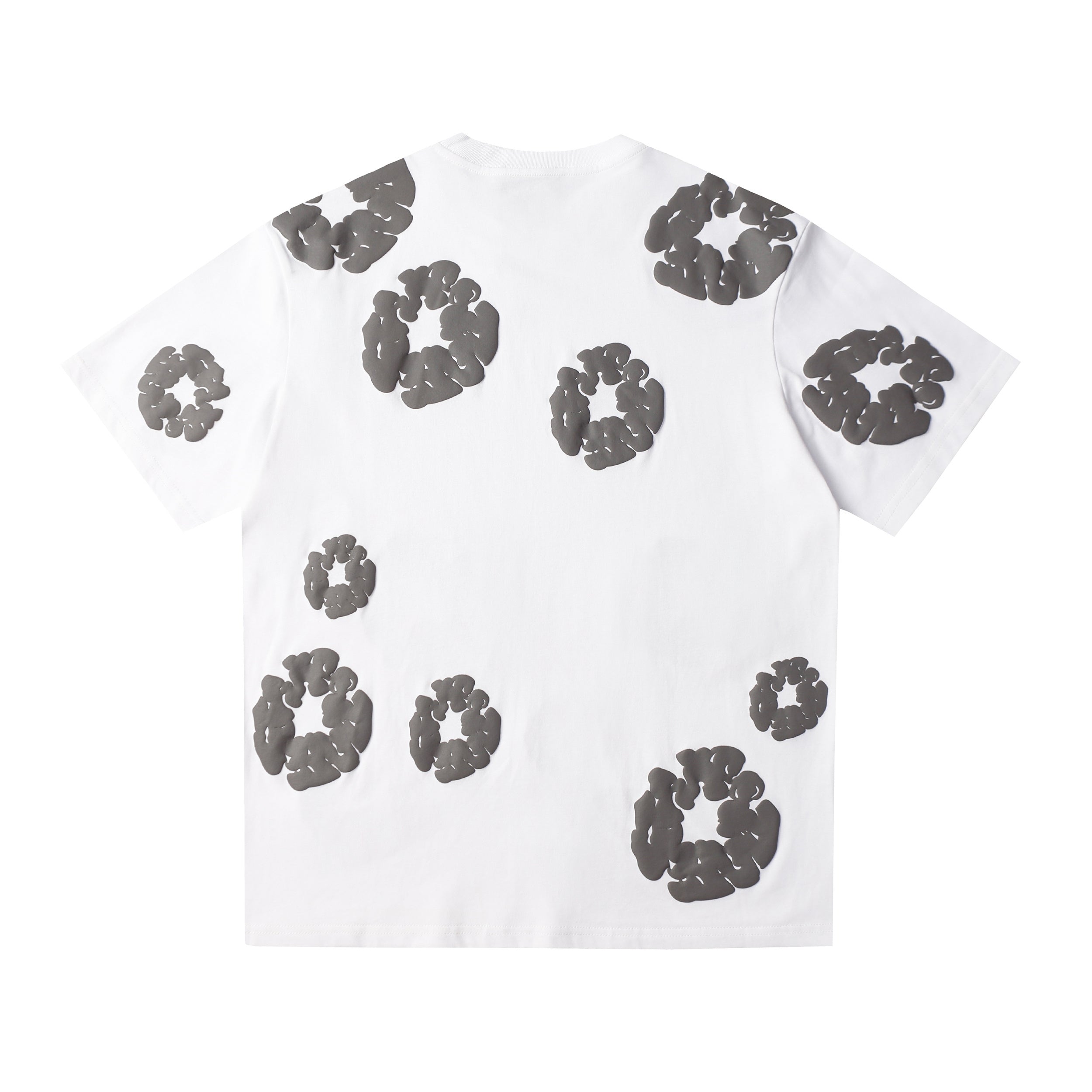 Camisa Denim Tears  Cotton Wreath Tee - Charcoal (Blanco) / Flores Grises.