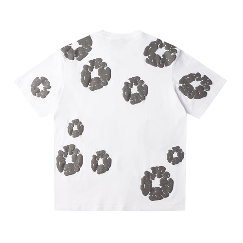 Camisa Denim Tears  Cotton Wreath Tee - Charcoal (Blanco) / Flores Grises.