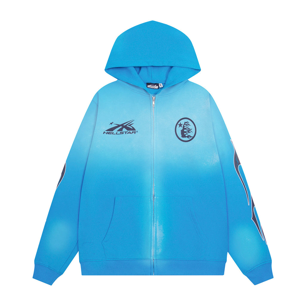 Hoodie Hellstar " "Minimalist Gradient" Zip-Up (Blue Edition)