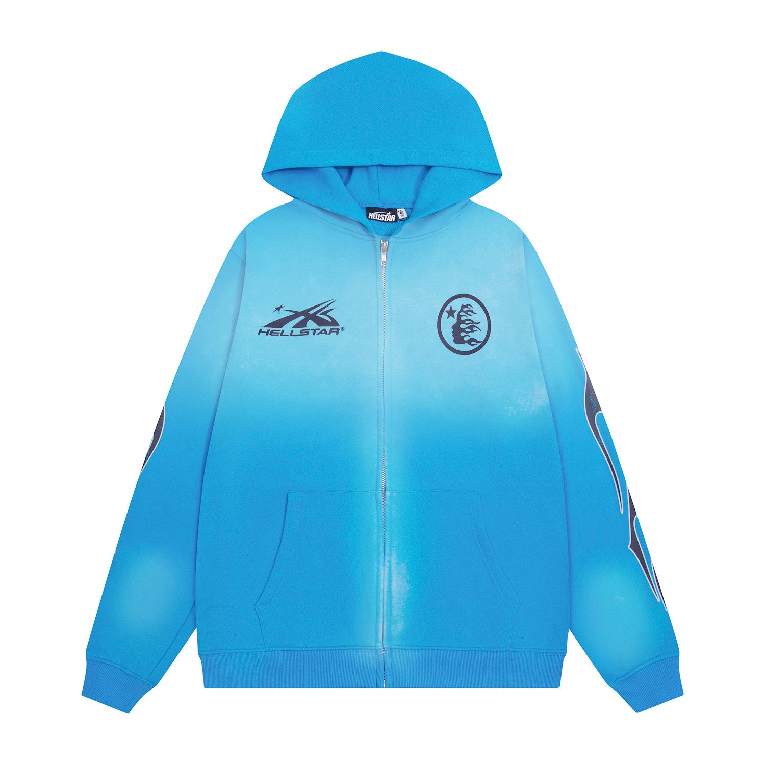 Hoodie Hellstar " "Minimalist Gradient" Zip-Up (Blue Edition)