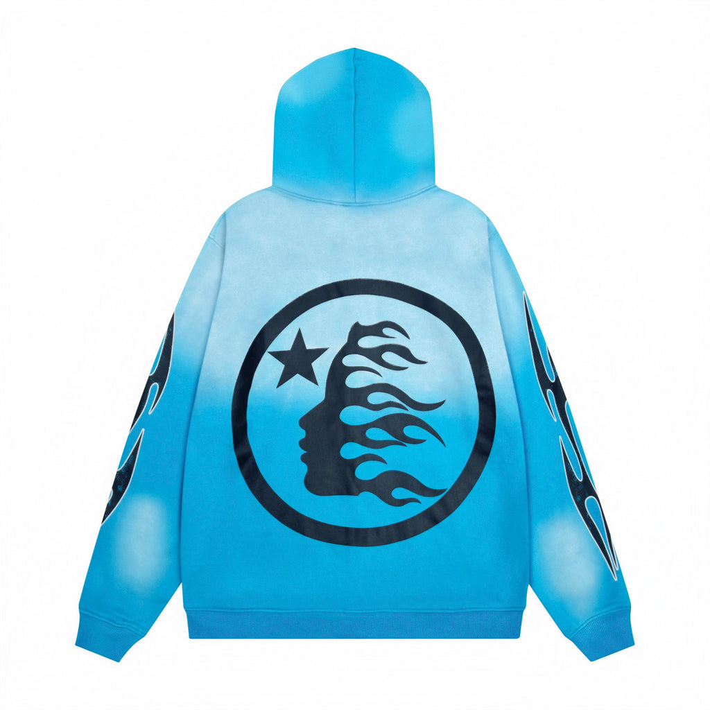 Hoodie Hellstar " "Minimalist Gradient" Zip-Up (Blue Edition)