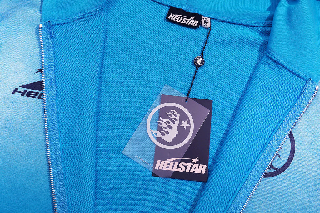 Hoodie Hellstar " "Minimalist Gradient" Zip-Up (Blue Edition)