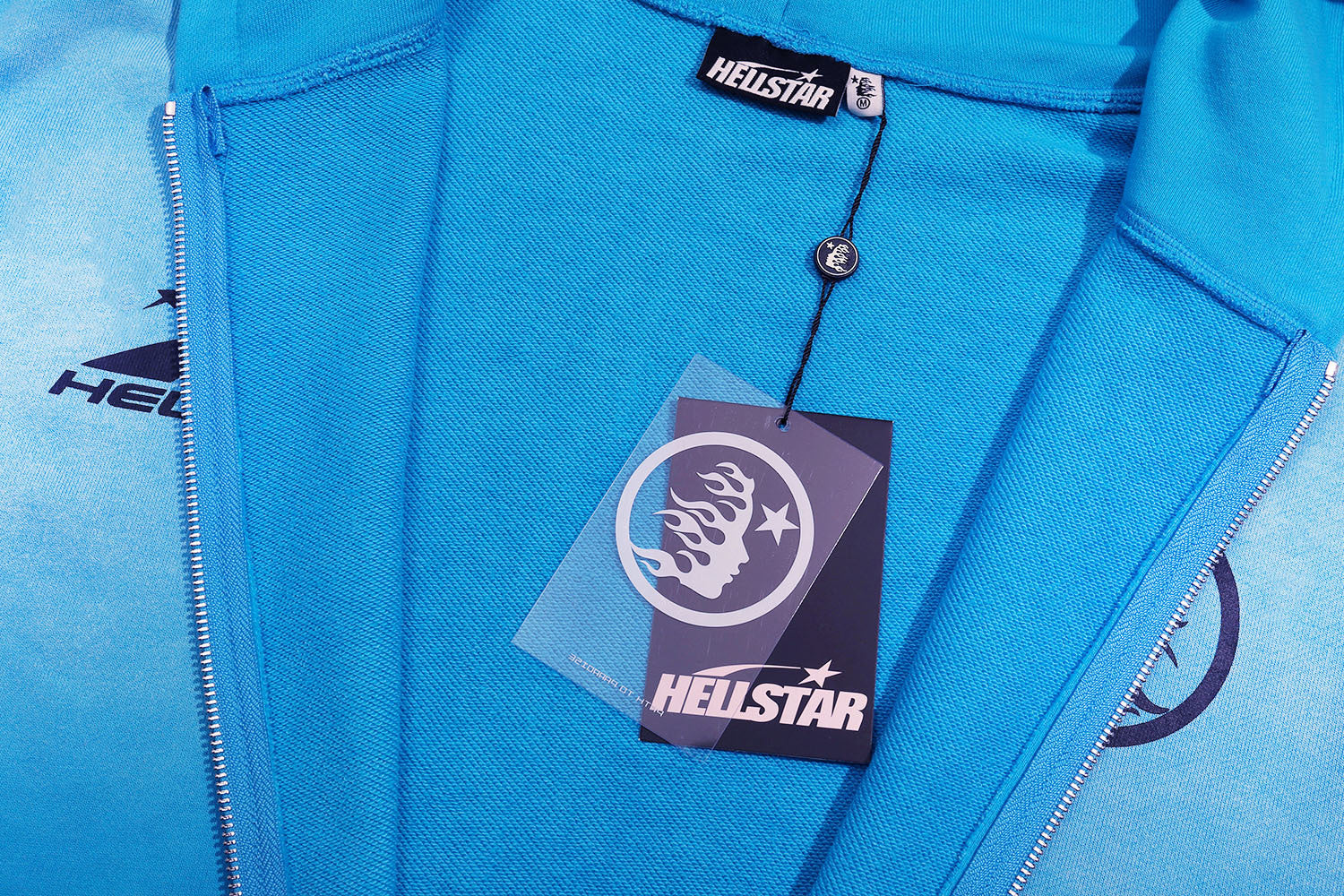 Hoodie Hellstar " "Minimalist Gradient" Zip-Up (Blue Edition)