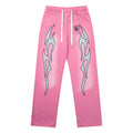 Sweatpants Hellstar Athletics Pink "Neon Trace Flame"