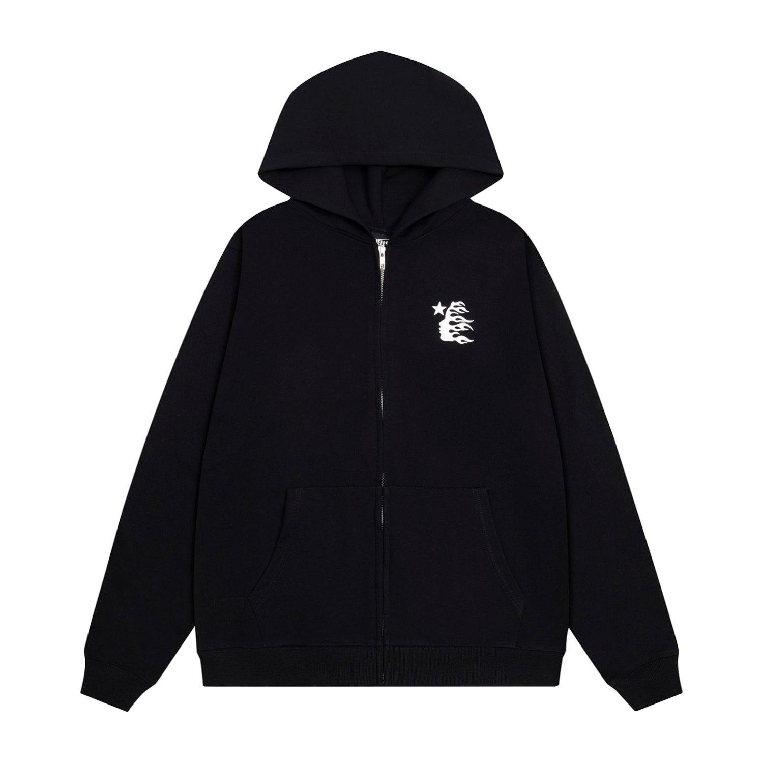 Hoodie Hellstar " "Minimalist Face" Zip-Up (Black Edition)