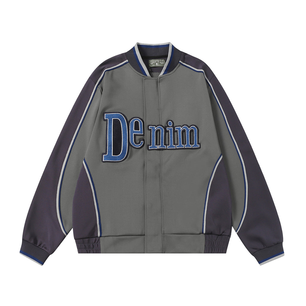 Hoodie Denim Tears D's Track Jacket (Grey / Navy / Royal Blue)