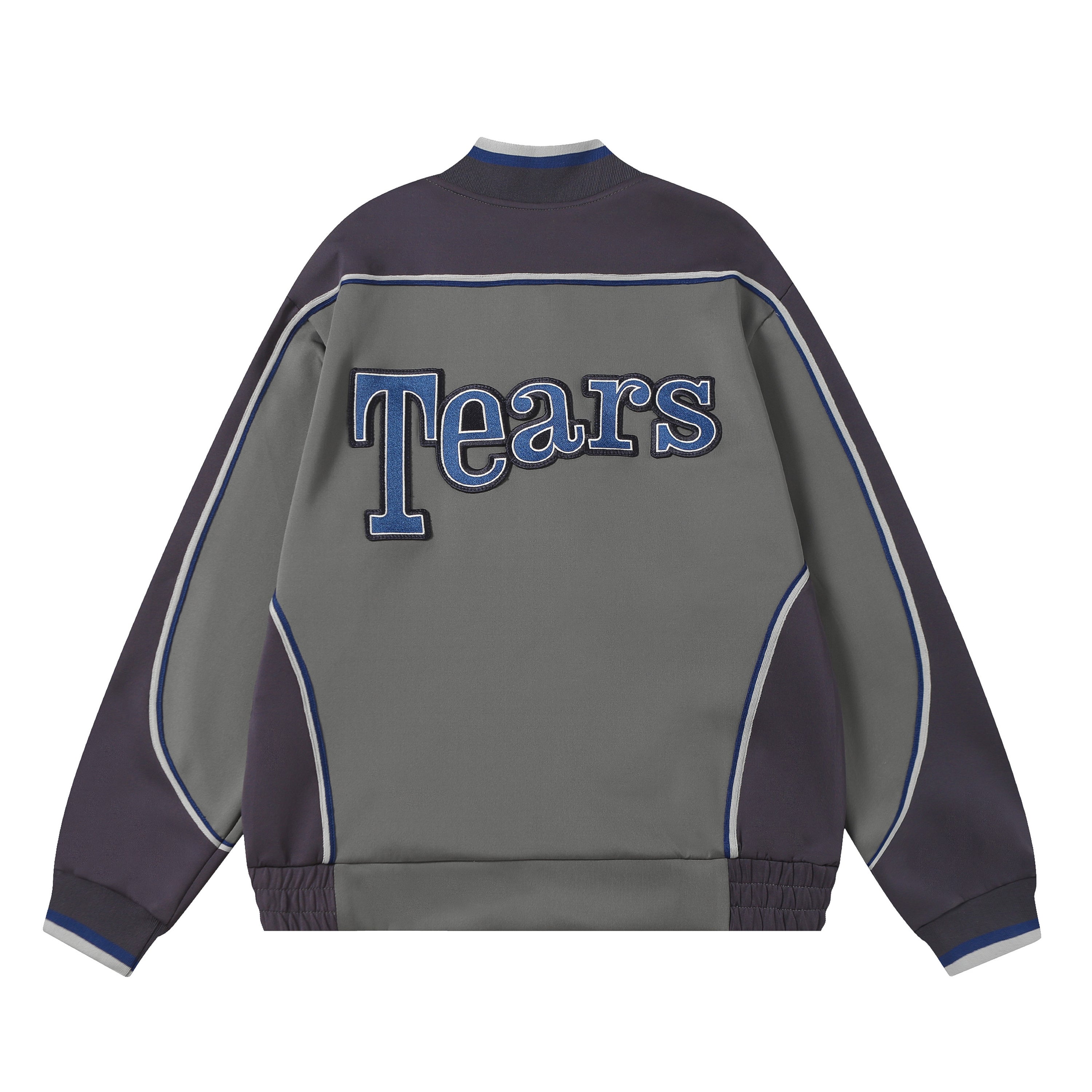 Hoodie Denim Tears D's Track Jacket (Grey / Navy / Royal Blue)