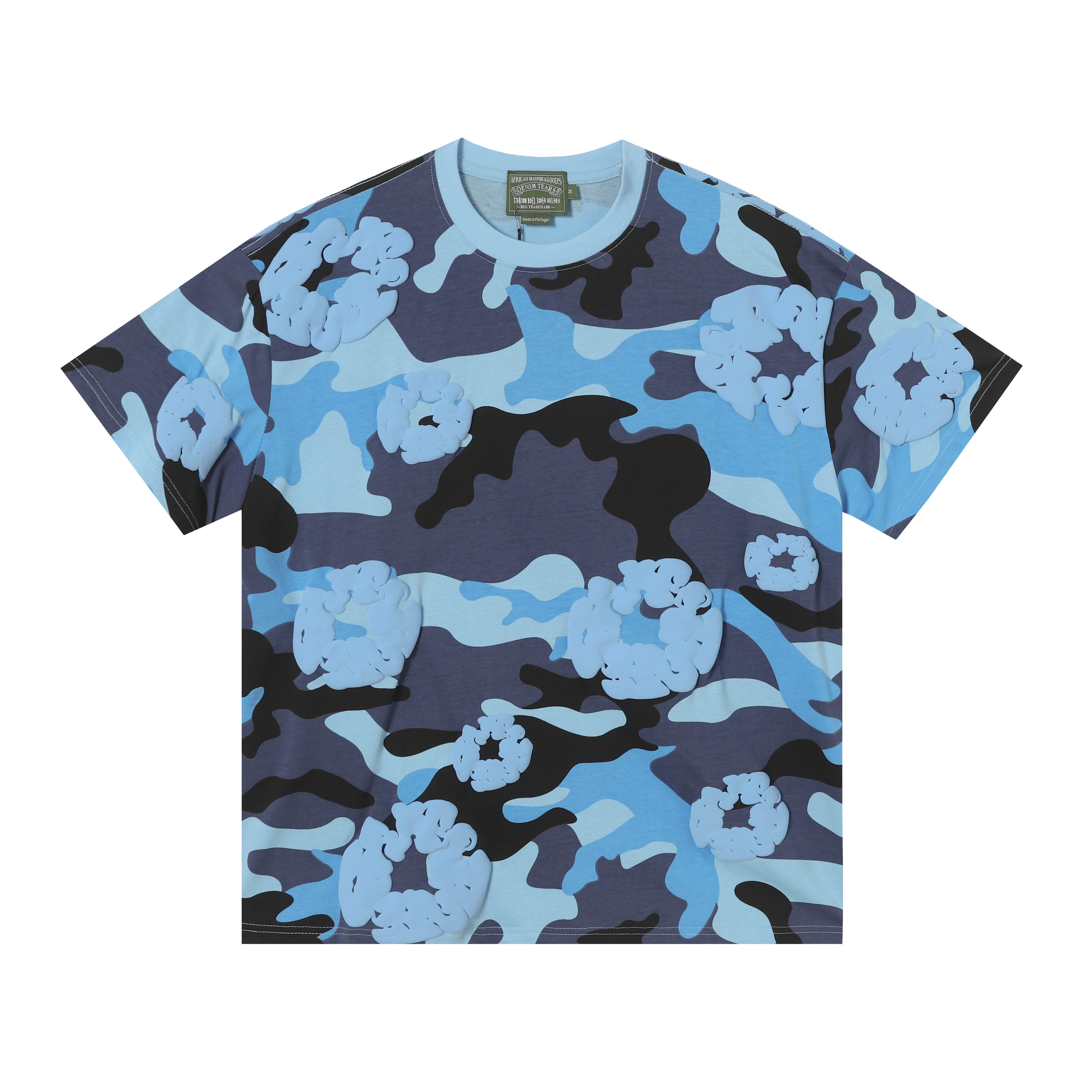 Camisa Denim Tears  Cotton Wreath Tee Blue Camo