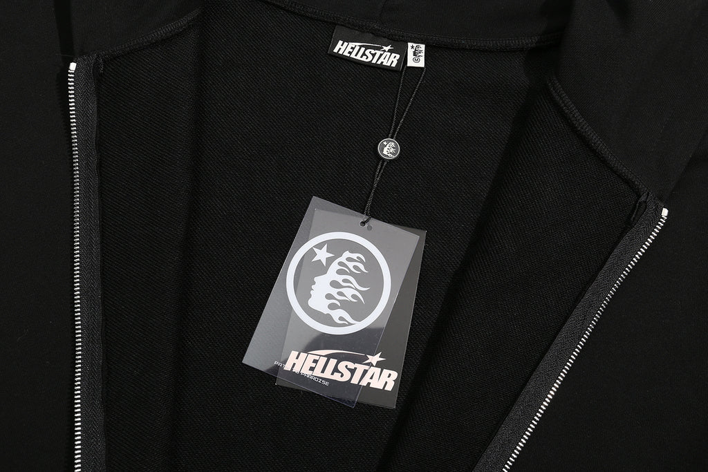 Hoodie Hellstar " "Minimalist Face" Zip-Up (Black Edition)