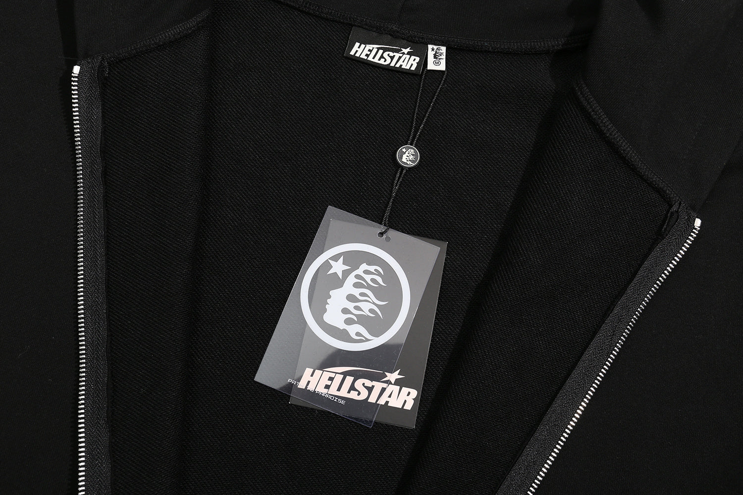 Hoodie Hellstar " "Minimalist Face" Zip-Up (Black Edition)