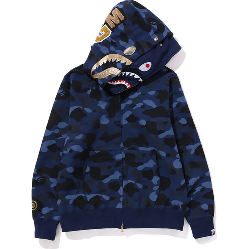 Bape Color Camo Navy / Blue Shark Full Zip Hoodie