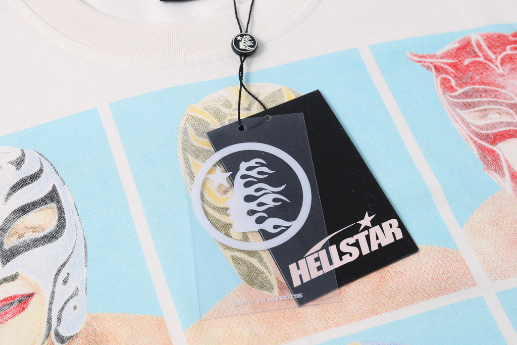 Hellstar x WWE "Rey Mysterio" 9 Masks Graphic Tee.