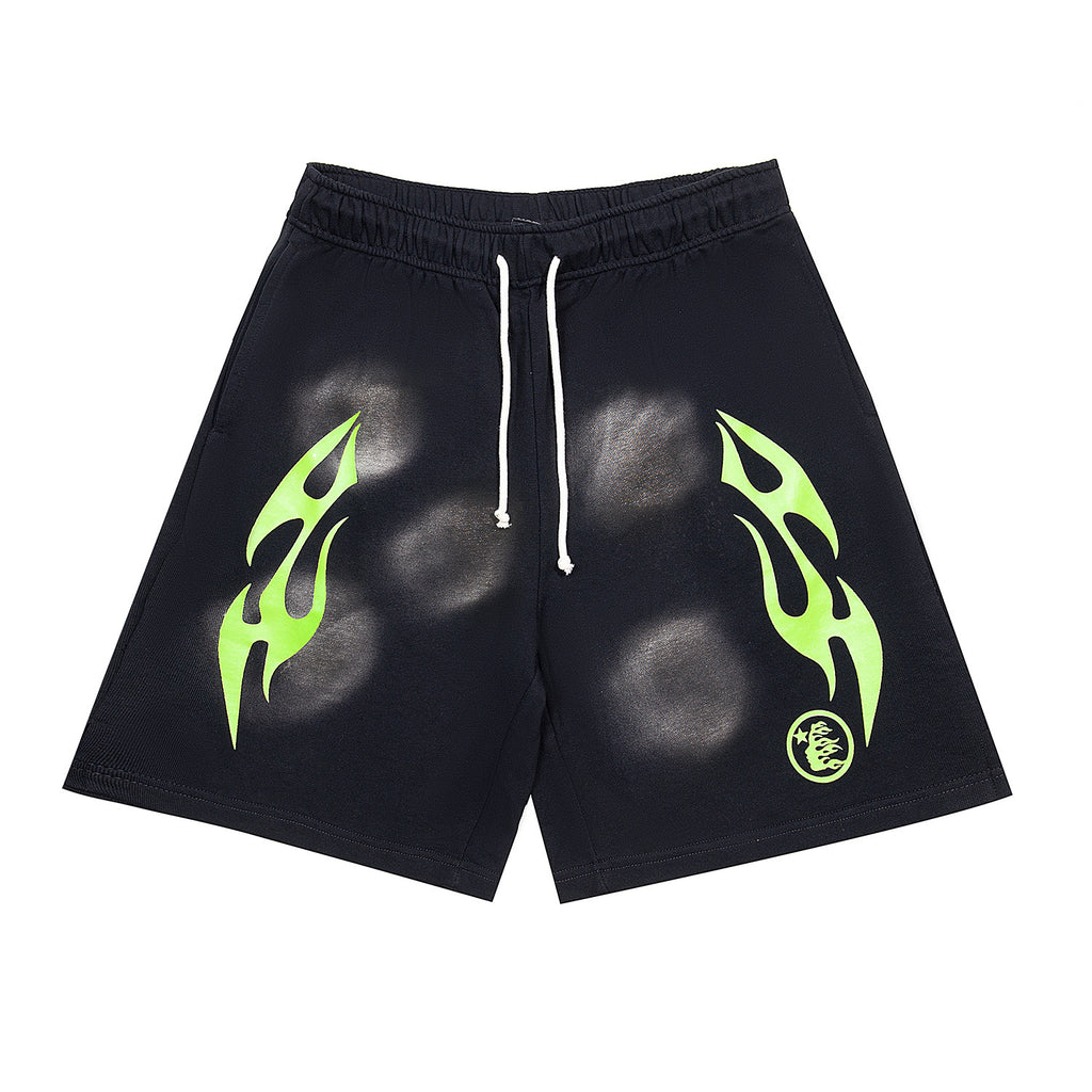 Shorts Hellstar "Neon Green Flame"