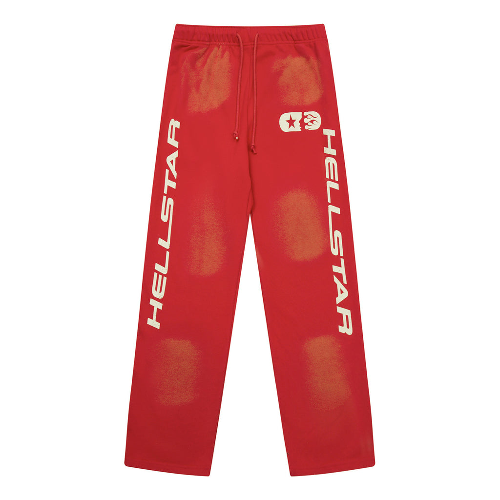 Sweatpants Hellstar Athletics Red "Dual Vertical Logo"