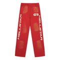 Sweatpants Hellstar Athletics Red "Dual Vertical Logo"