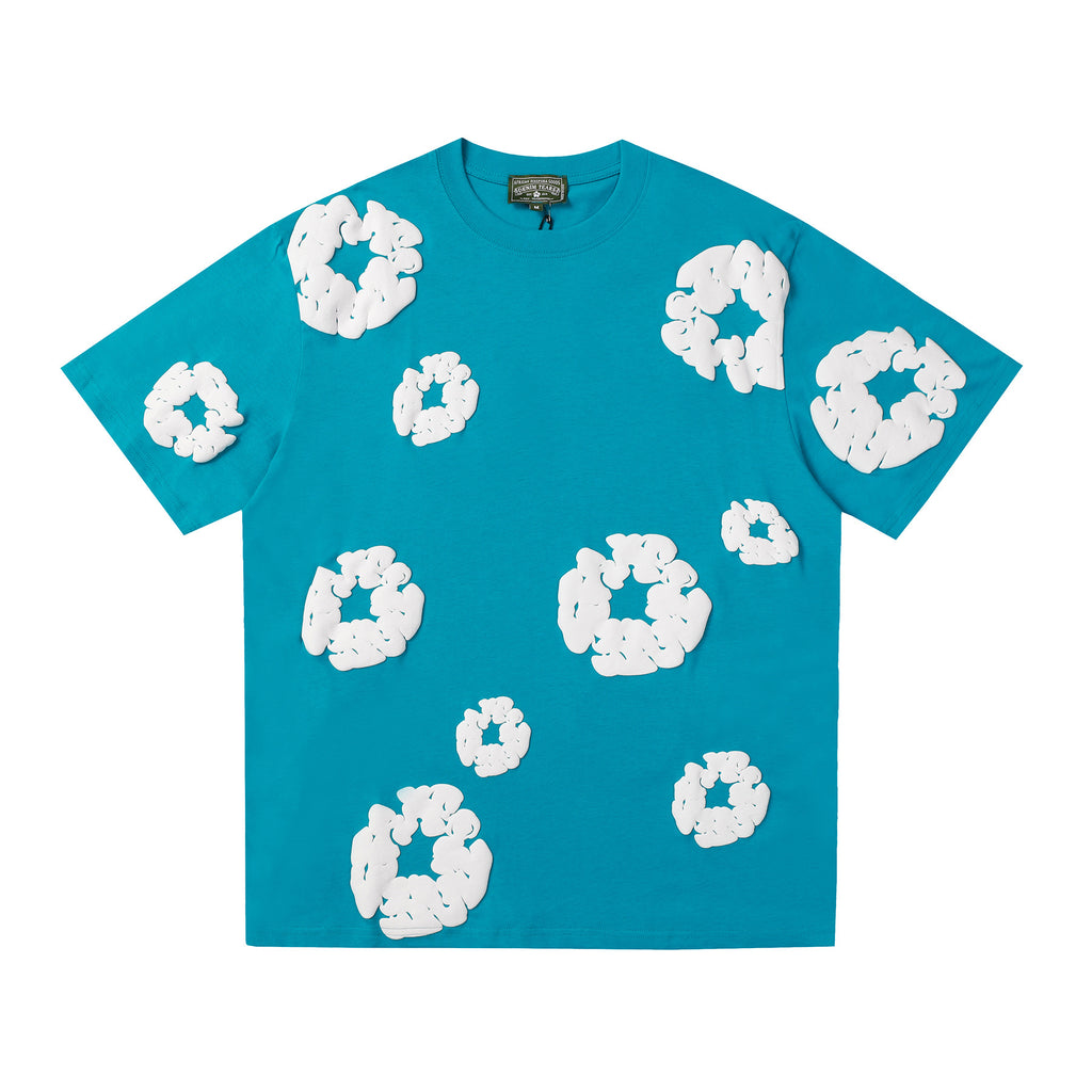 Camisa Denim Tears  Cotton Wreath Tee -  (Azul Turquesa)