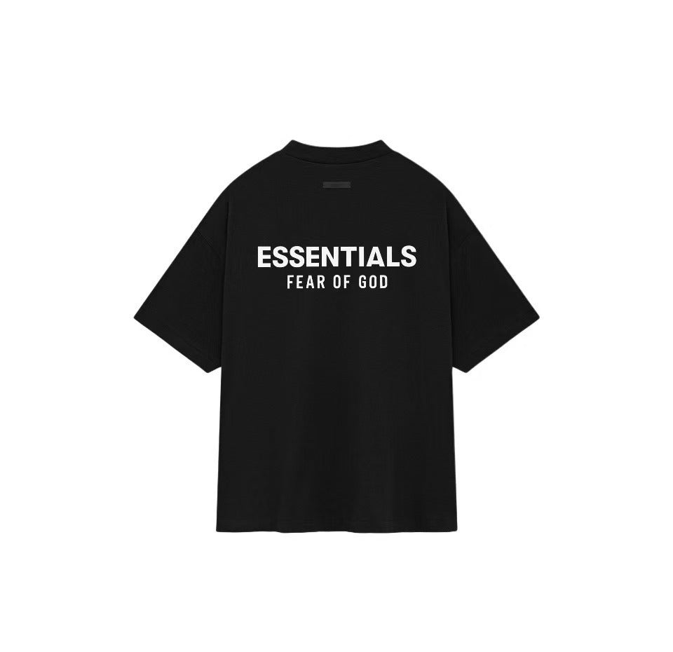 Essentials Playera Fear of God T-Shirt - "Black / White Logo"