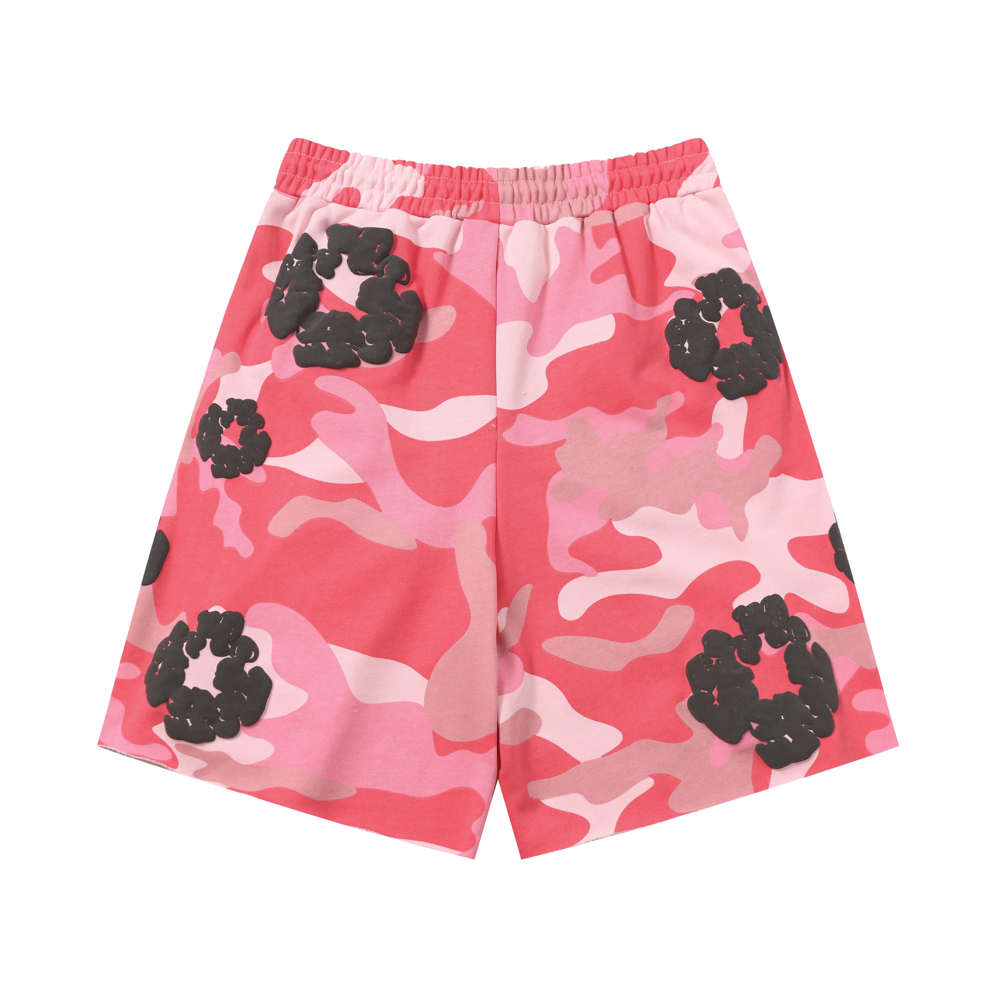 Denim Tears Cotton Wreath Sweatshorts Pink Camo/Black