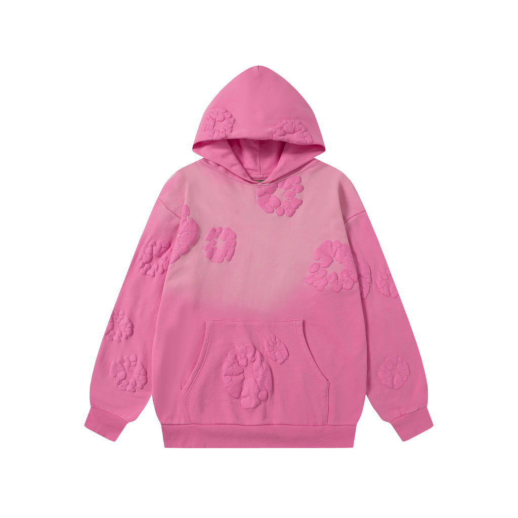 Hoodie Denim Tears Cotton Wreath (Sun-Faded Pink / Pink Wreath)