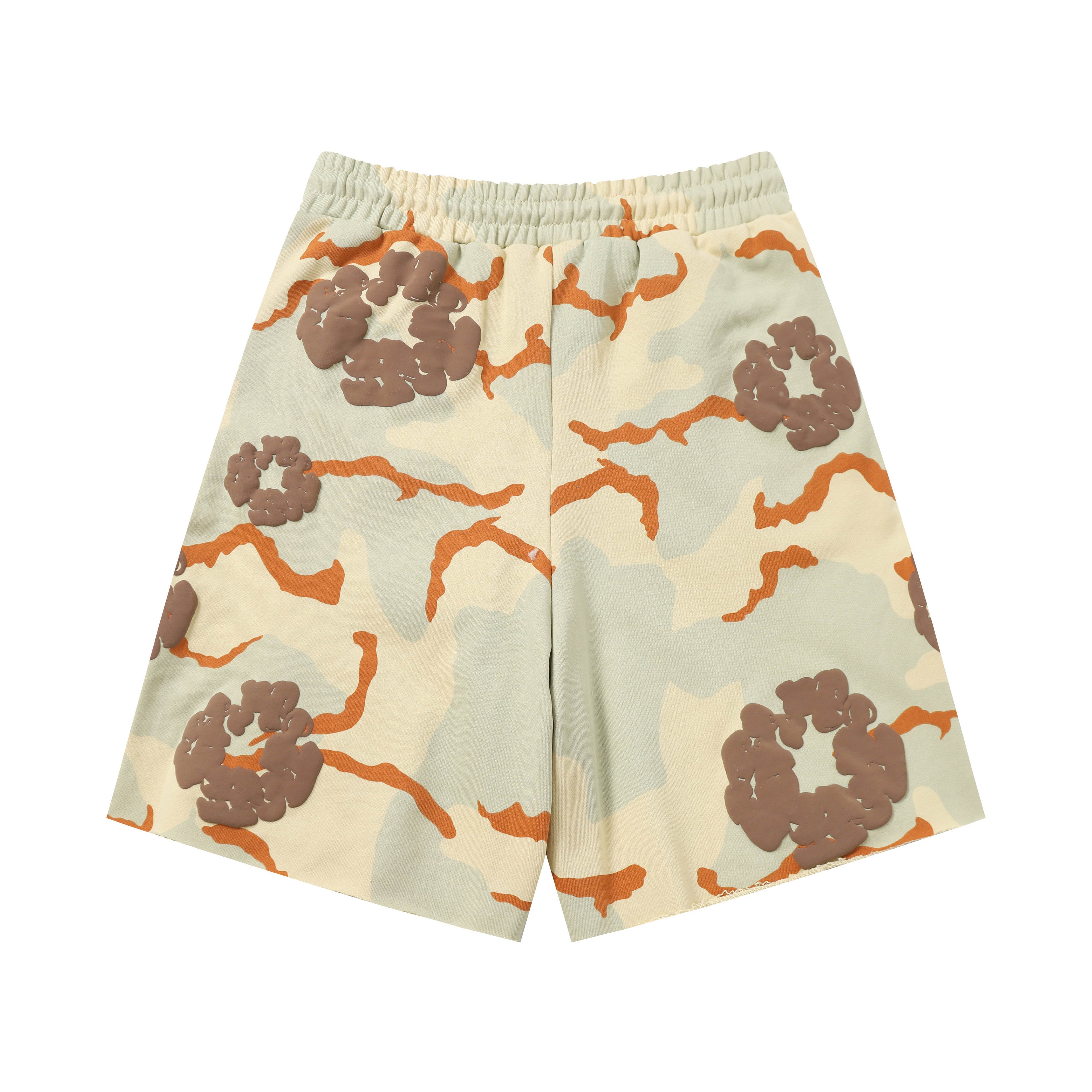 Denim Tears Cotton Wreath Sweatshorts Orange Camo/Brown