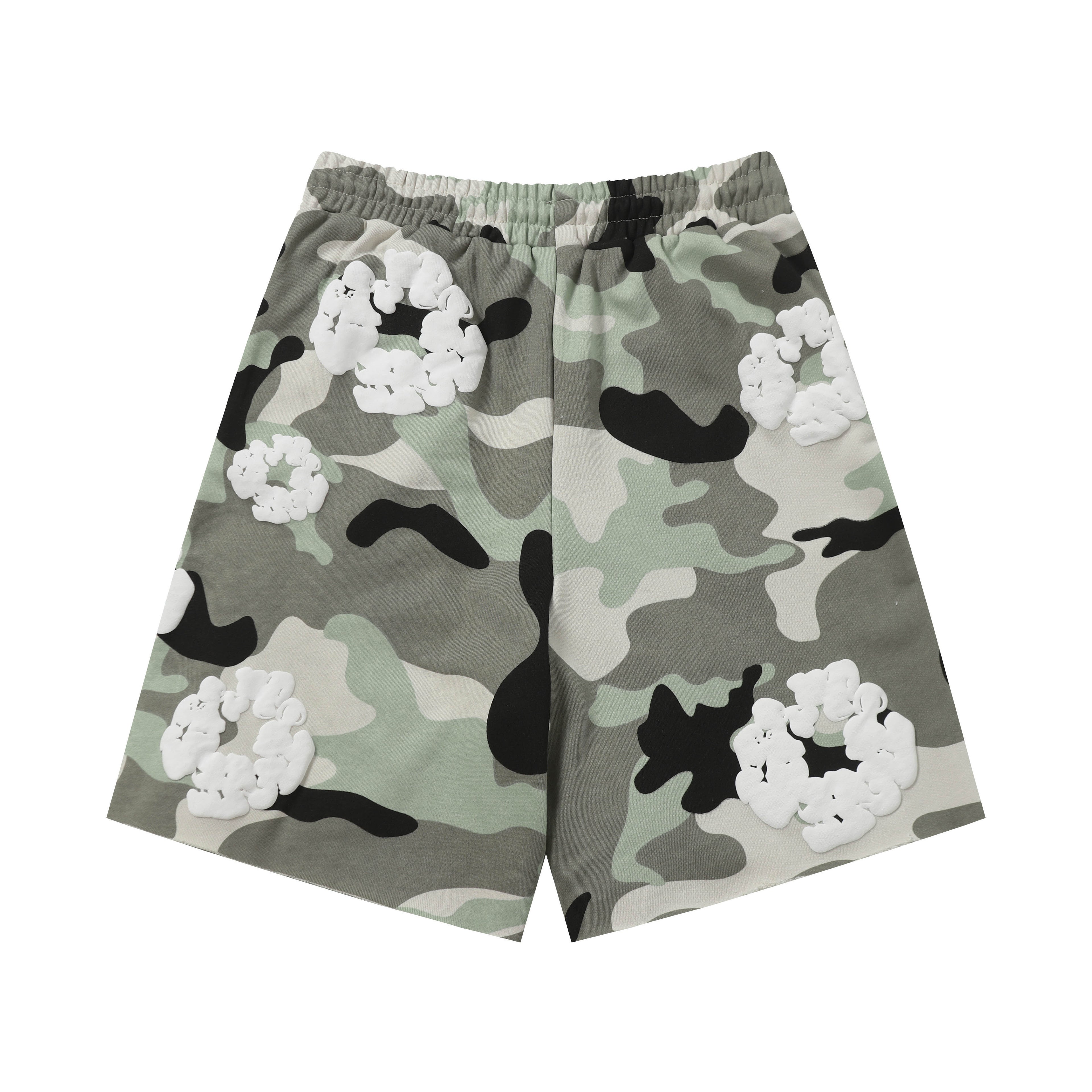 Denim Tears Cotton Wreath Sweatshorts Green Camo/White