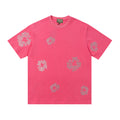 Camisa Denim Tears  Cotton Wreath Rhinestone Tee Pink
