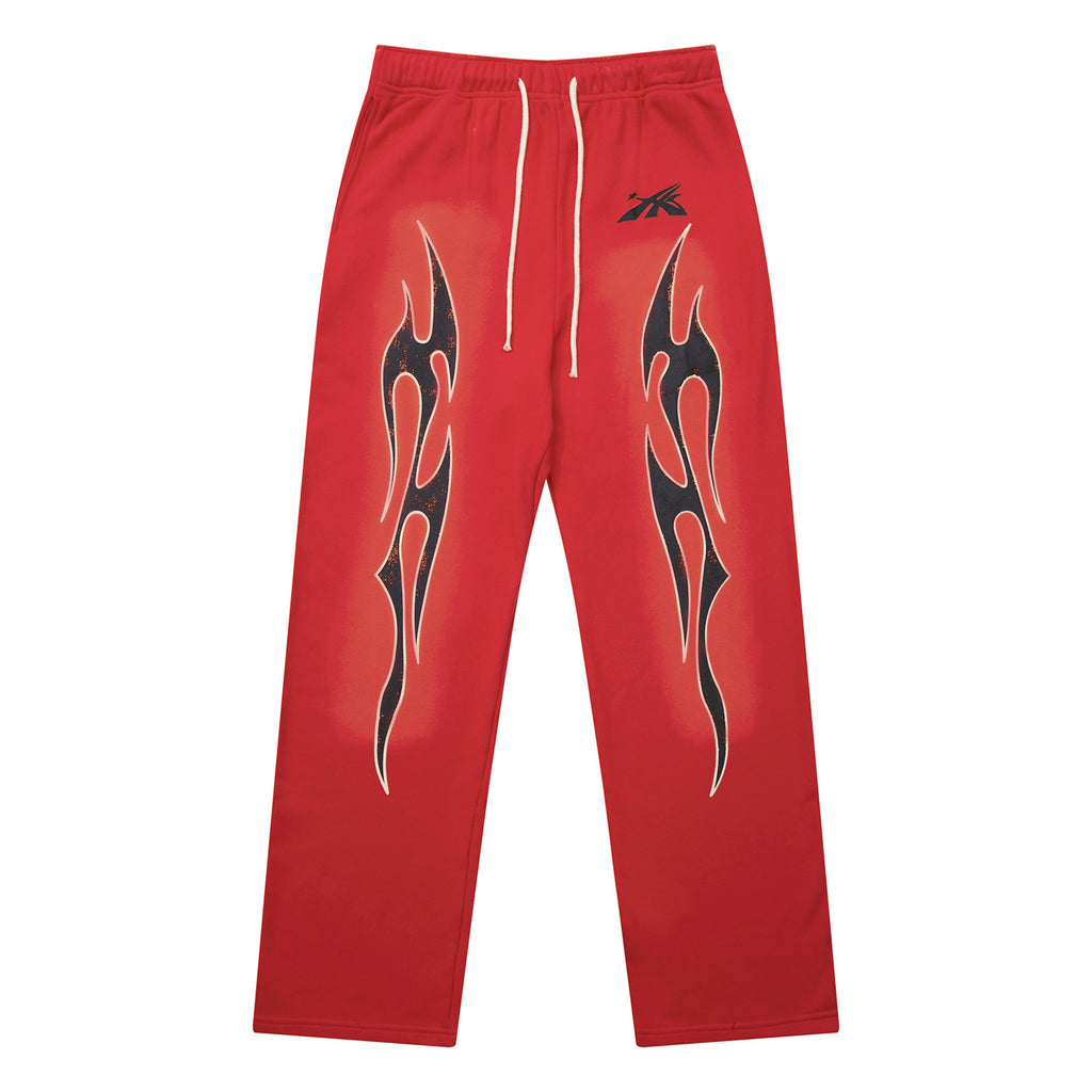 Sweatpants Hellstar Athletics Pink "Double Flame Outline"