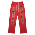 Sweatpants Hellstar Athletics Pink "Double Flame Outline"