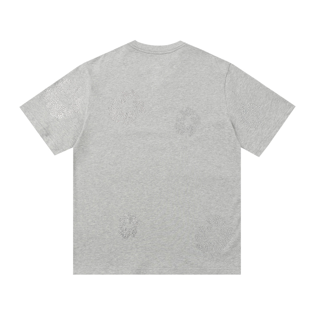Camisa Denim Tears  Cotton Wreath Rhinestone Tee Grey
