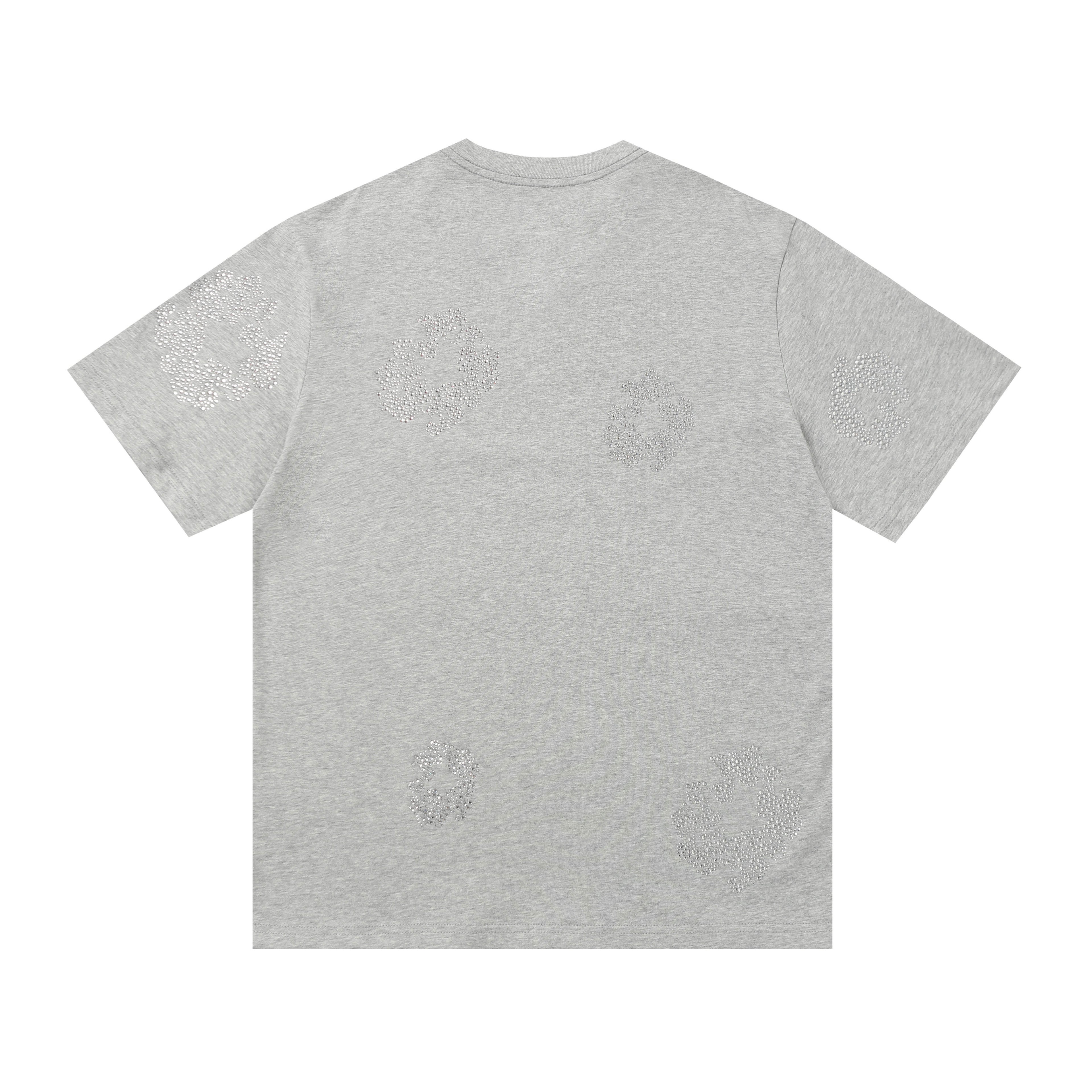 Camisa Denim Tears  Cotton Wreath Rhinestone Tee Grey