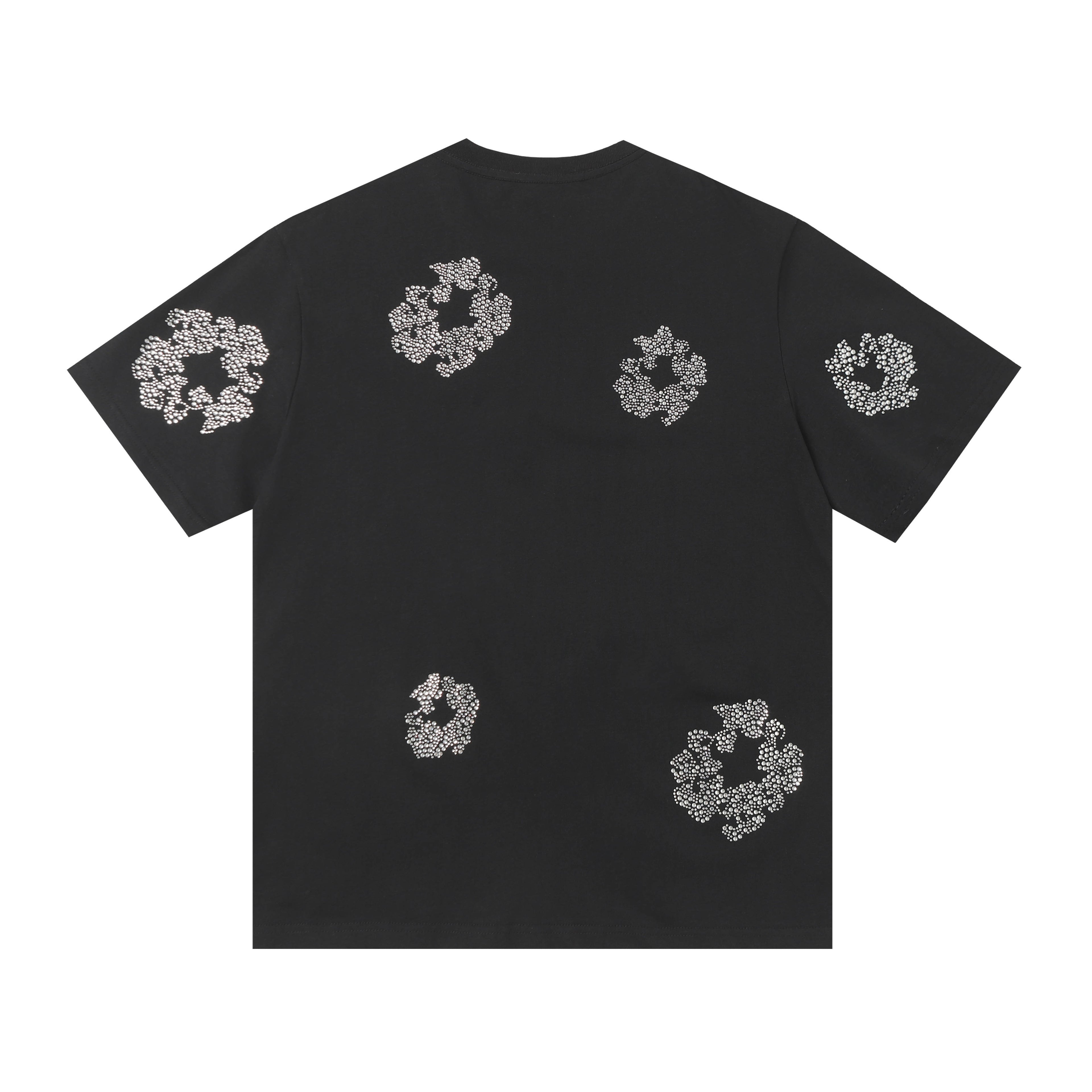 Camisa Denim Tears  Cotton Wreath Rhinestone Tee Black