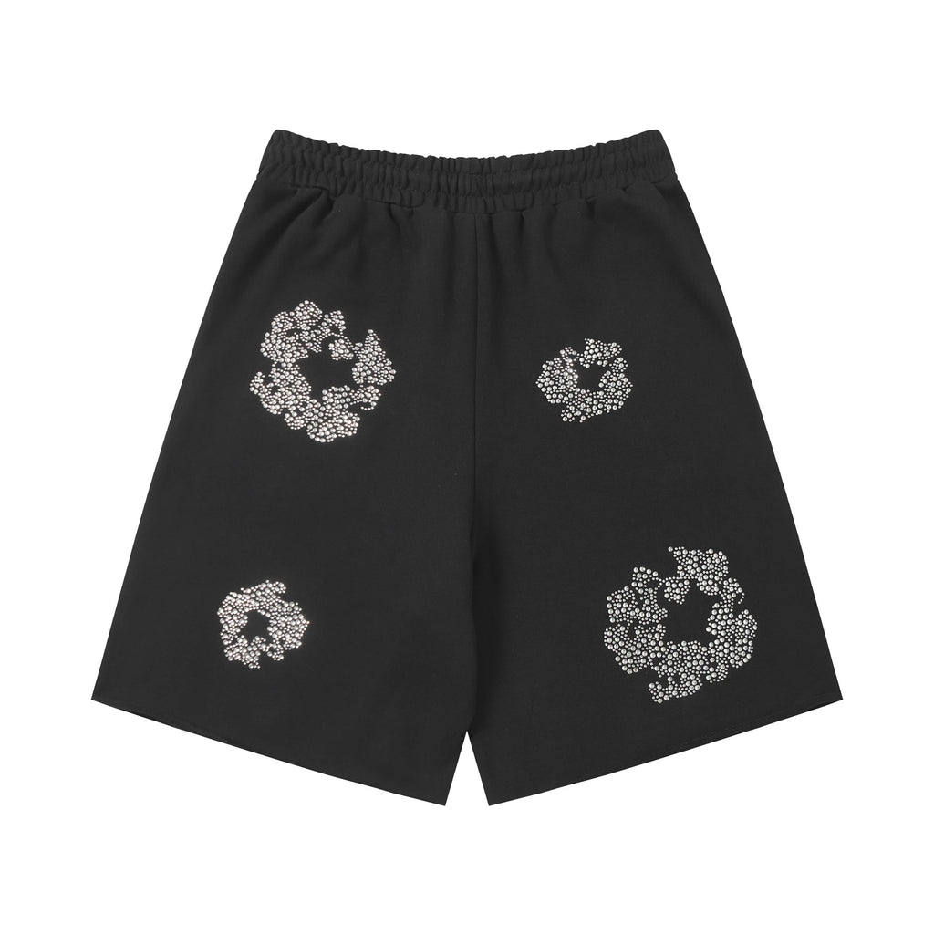 Denim Tears Cotton Wreath Sweatshorts Black/Silver