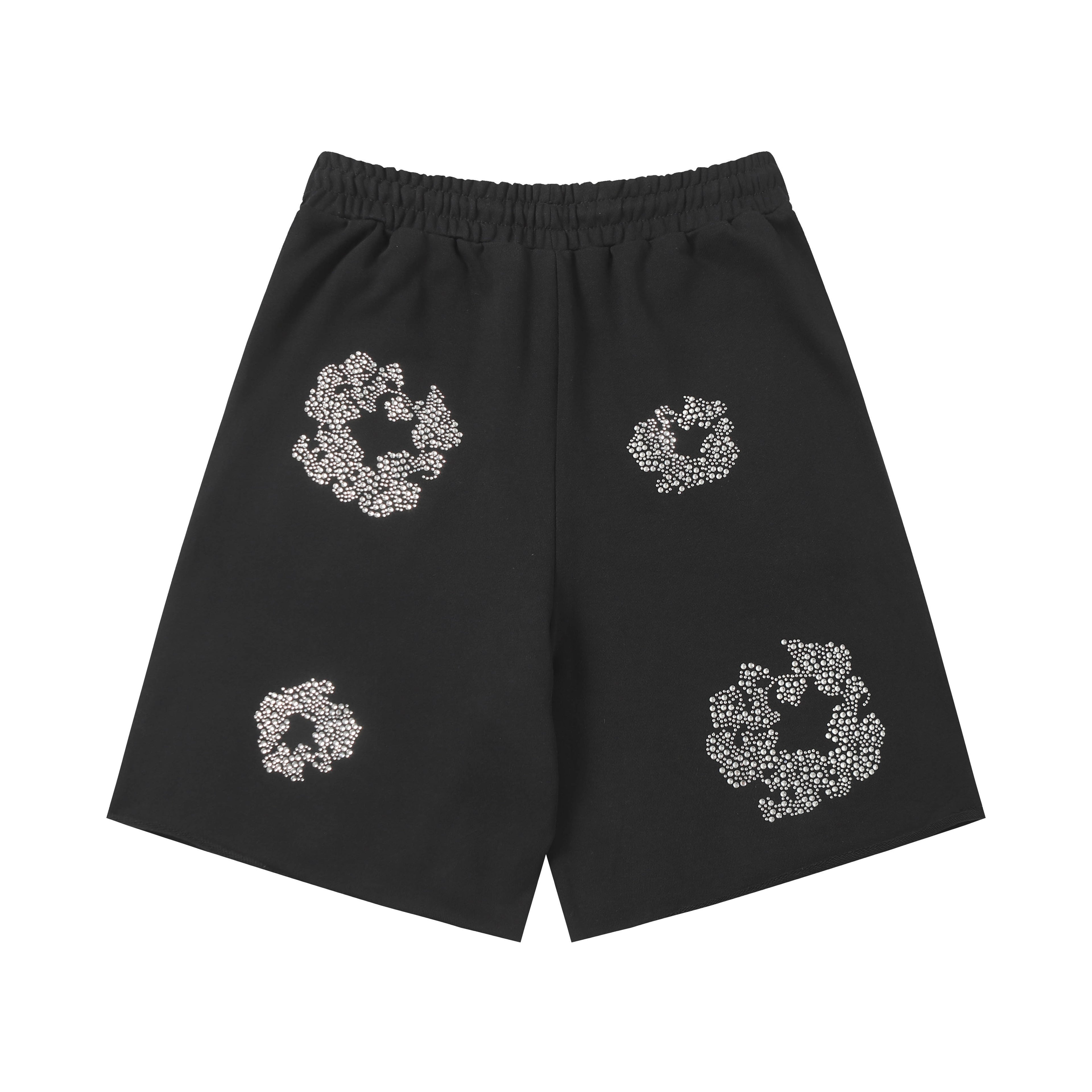 Denim Tears Cotton Wreath Sweatshorts Black/Silver