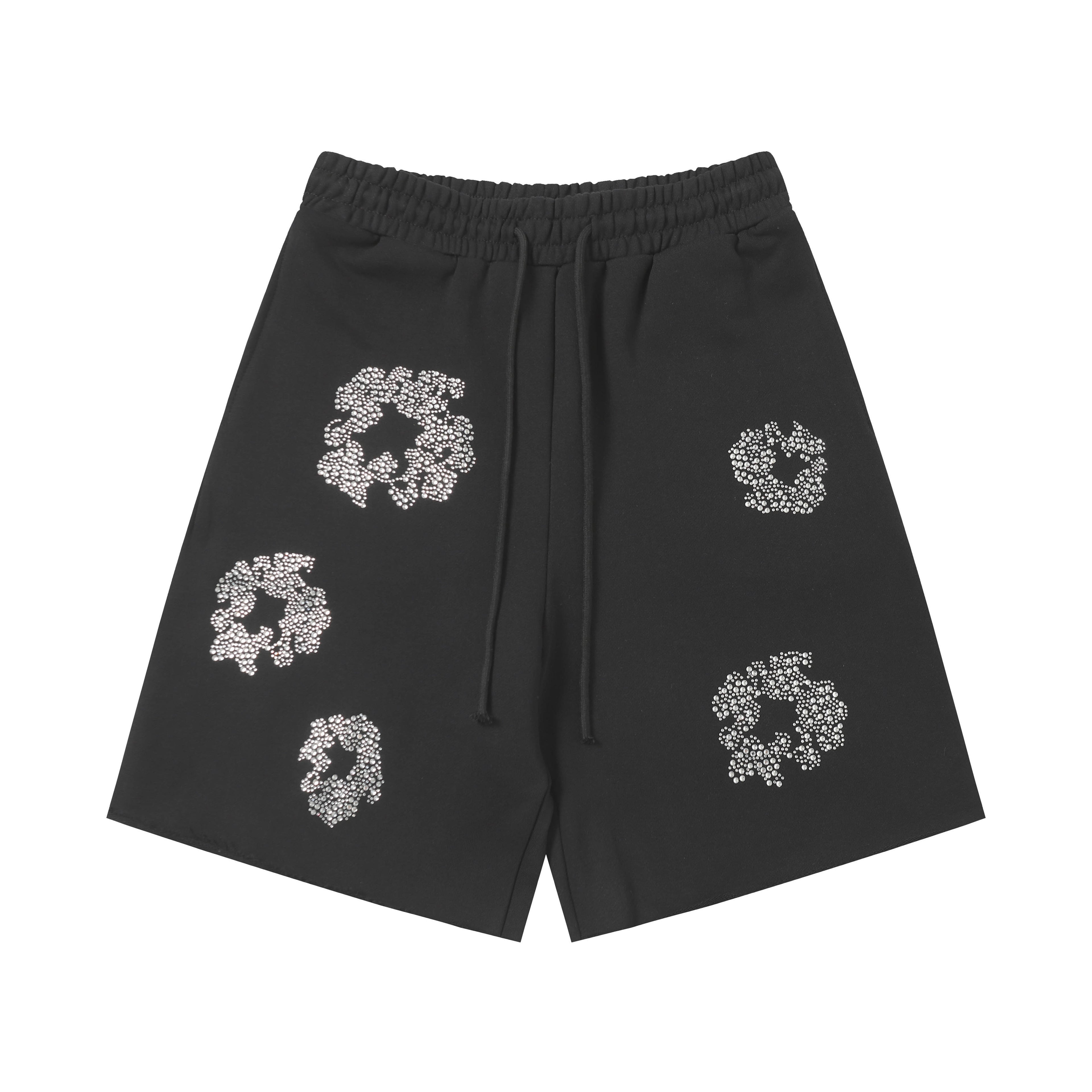 Denim Tears Cotton Wreath Sweatshorts Black/Silver