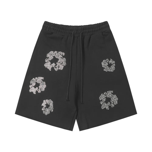 Denim Tears Cotton Wreath Sweatshorts Black/Silver