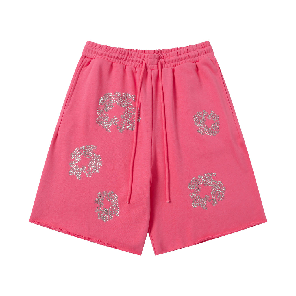 Denim Tears Cotton Wreath Sweatshorts Pink/Silver