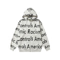 Hoodie Denim Tears Economic Racism Zip-Up  (Grey Heather)